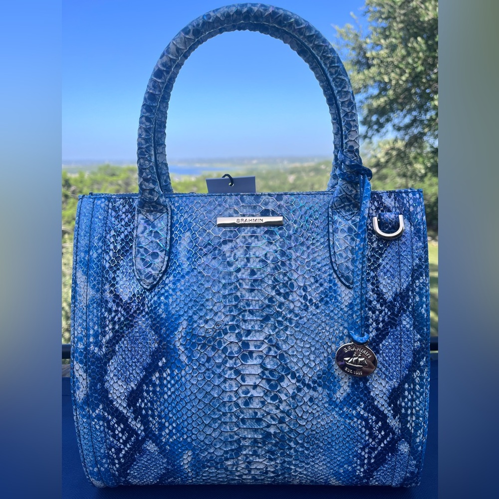 NWT Brahmin Small Caroline in Joyful Oceangrove Satchel#2